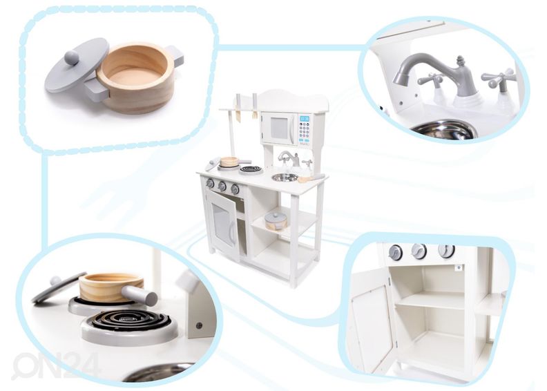 Mänguköök koos tarvikutega 85 cm suurendatud