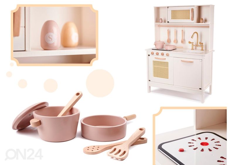 Mänguköök koos tarvikutega Retro Boho 100 cm suurendatud