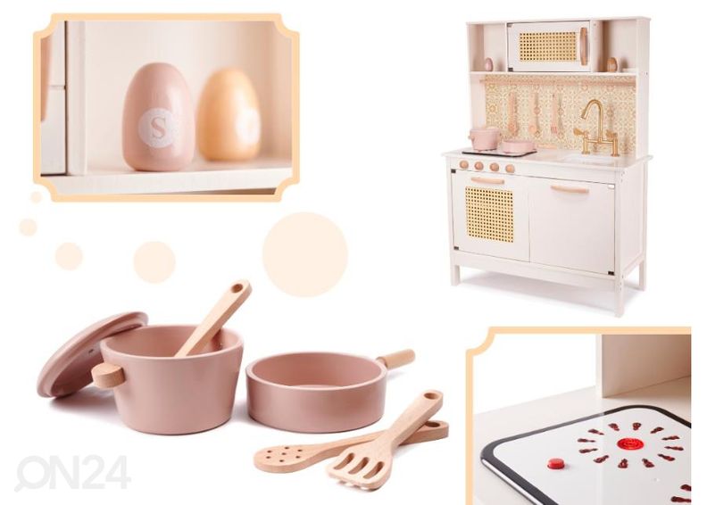 Mänguköök koos tarvikutega Retro Boho 100 cm suurendatud