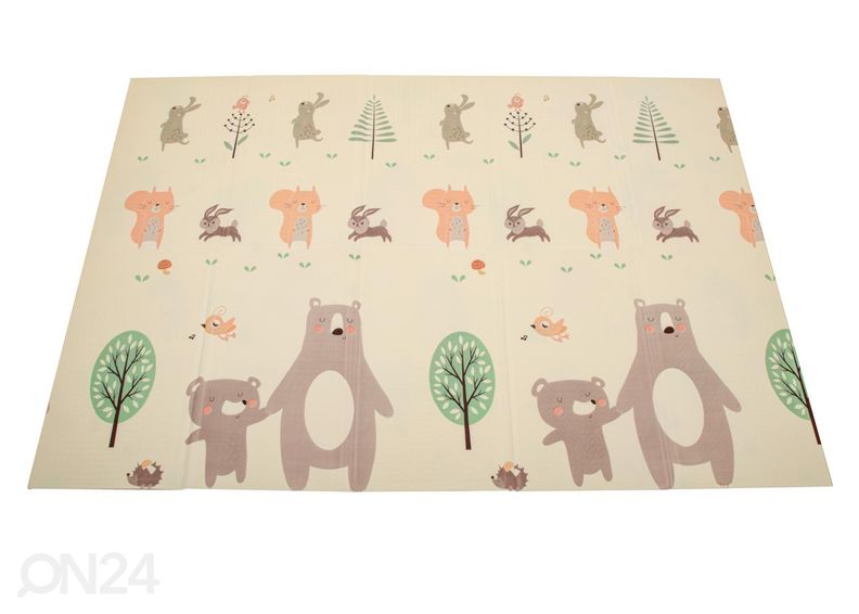 Mängumatt kahepoolne siil/karu 150x195 cm suurendatud