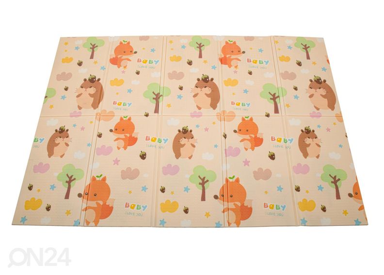 Mängumatt kahepoolne siil/karu 150x195 cm suurendatud