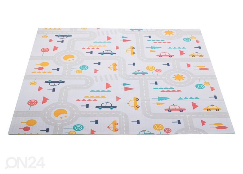 Mängumatt kahepoolne tänav/mets 177x158x0.8 cm suurendatud