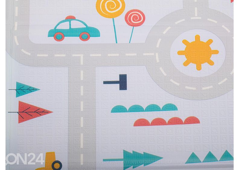 Mängumatt kahepoolne tänav/mets 177x198x0.8 cm suurendatud