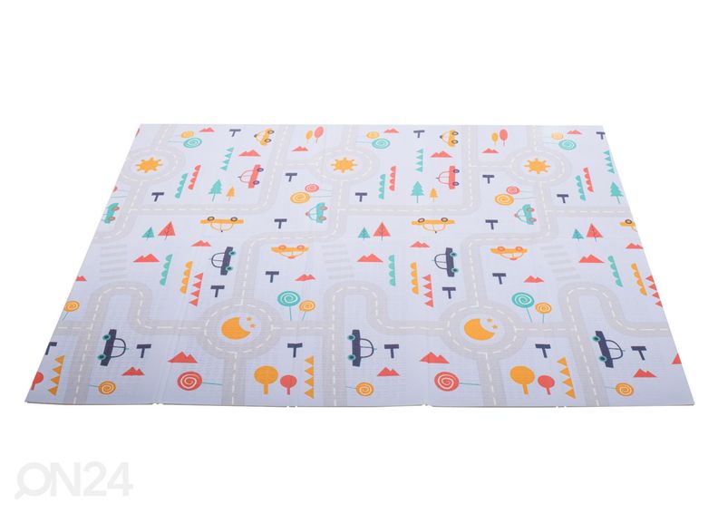 Mängumatt kahepoolne tänav/mets 177x198x0.8 cm suurendatud