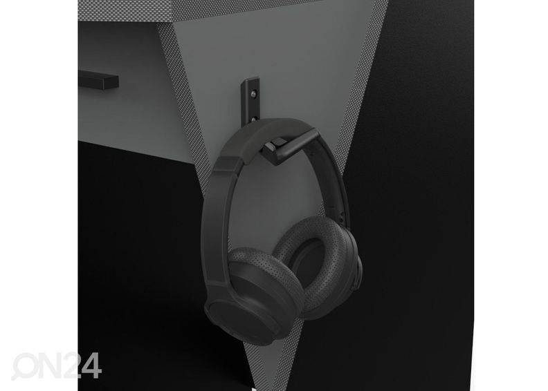 Mängurilaud / arvutilaud Skin, must/tumehall suurendatud