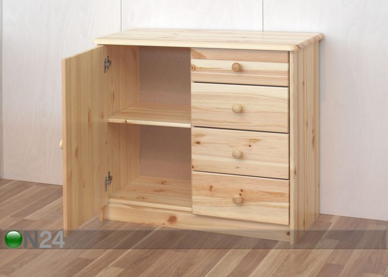 Männipuidust kummut ukse ja 4 sahtliga suurendatud