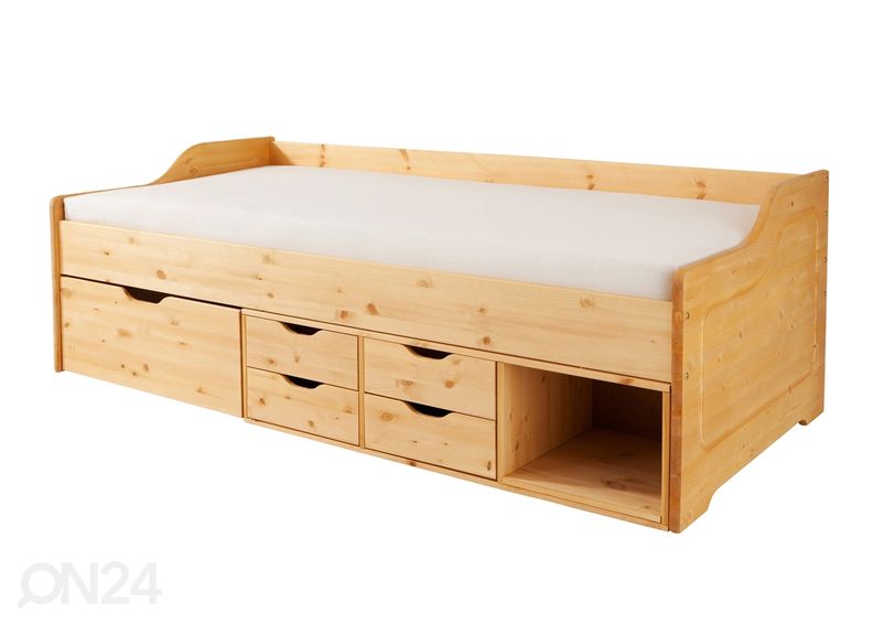 Männipuidust voodi Pelle 90x200 cm suurendatud