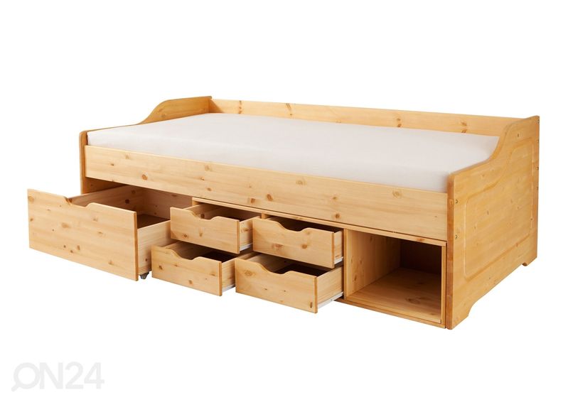 Männipuidust voodi Pelle 90x200 cm suurendatud