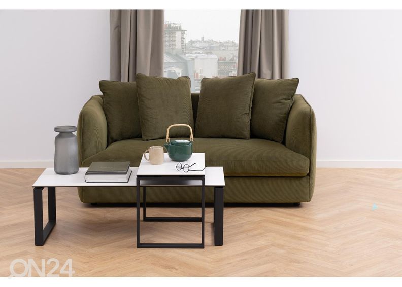 Marmorplaadiga diivanilaud Sevilla 115x69 cm suurendatud