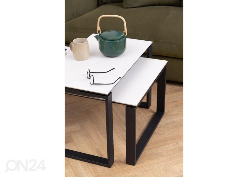 Marmorplaadiga diivanilaud Sevilla 115x69 cm suurendatud