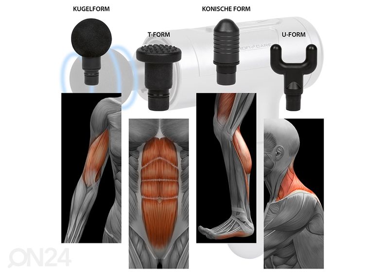 Massaažipüstol Proficare PCMP3087 suurendatud