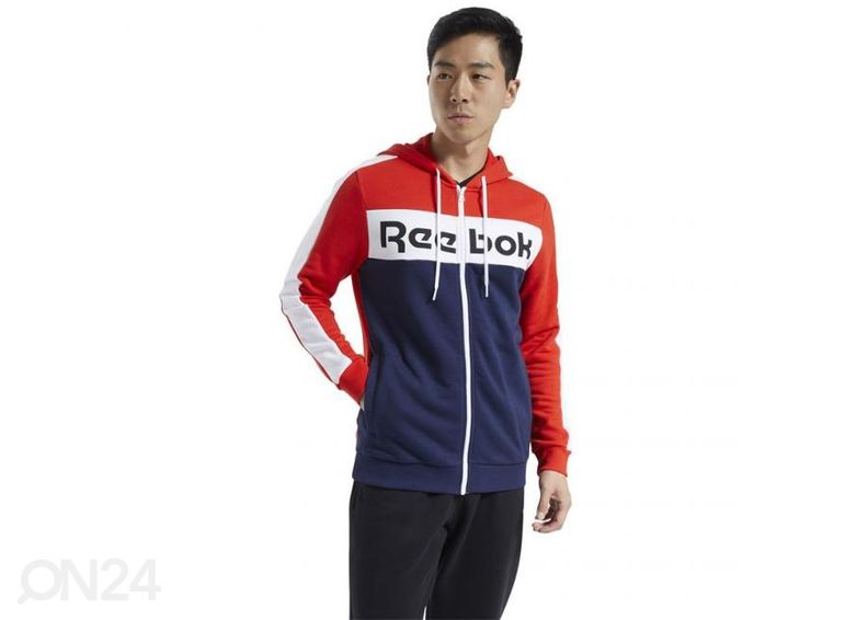 Meeste dressipluus Reebok Te Linear Logo Fz Hoody M suurendatud