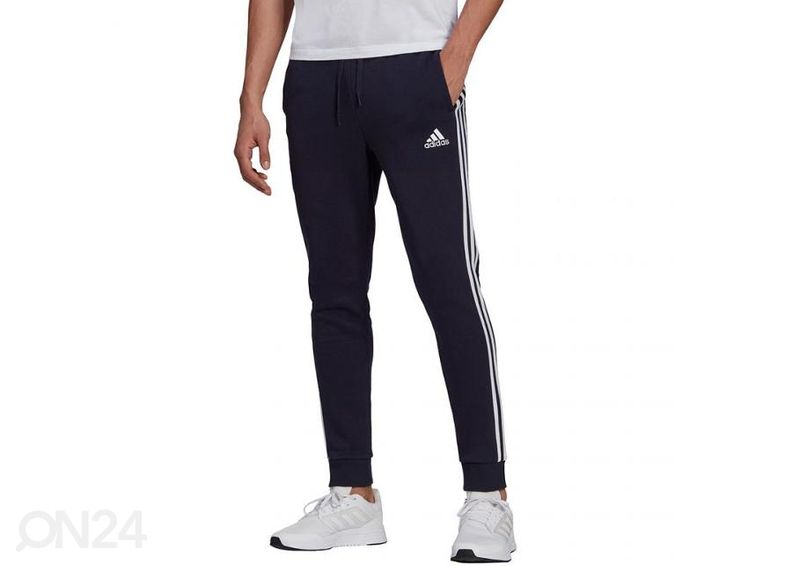 Meeste dressipüksid Adidas Essentials Fleece Tapered Cuff 3-Band suurendatud
