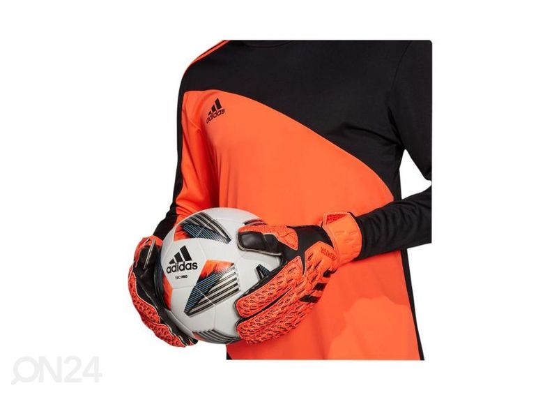 Meeste jalgpalli väravavahi kindad Adidas Predator Match Fingersave suurendatud