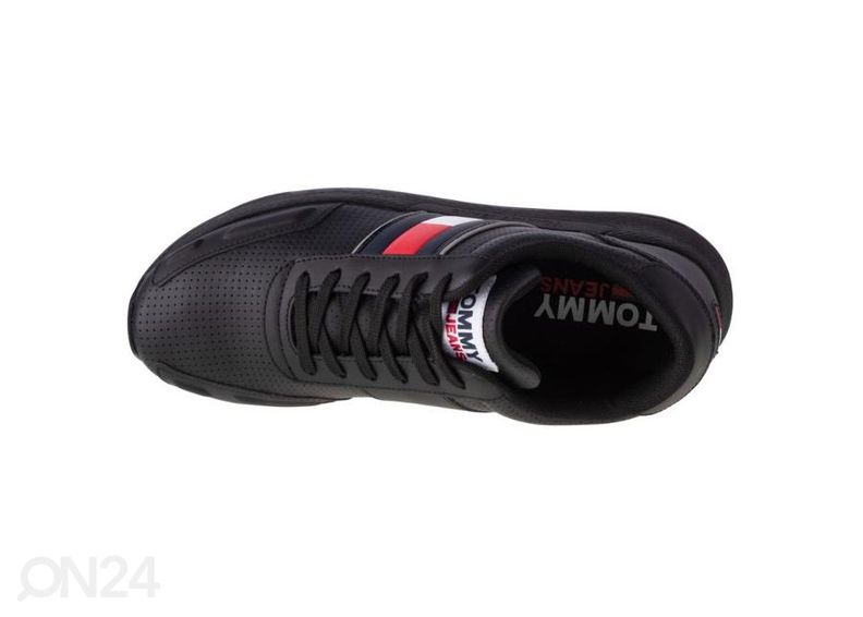 Meeste vabaajajalatsid Tommy Hilfiger Flexi Perf Leather Runner suurendatud