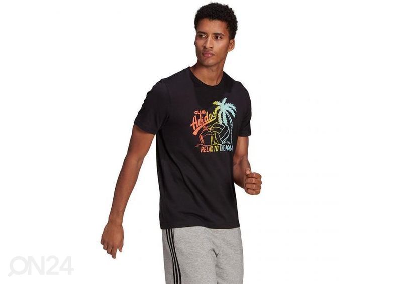 Meeste vabaajasärk Adidas Vacay Rdy Relax To The Max Tee suurendatud