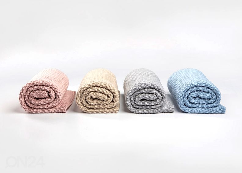 MEMI meriinovillane kootud tekk beebile, roheline suurendatud