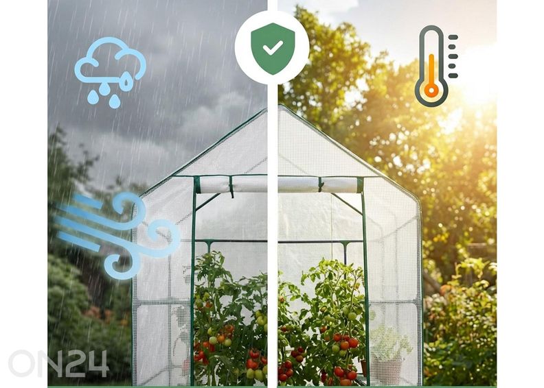 Minikasvuhoone 73x143 cm suurendatud