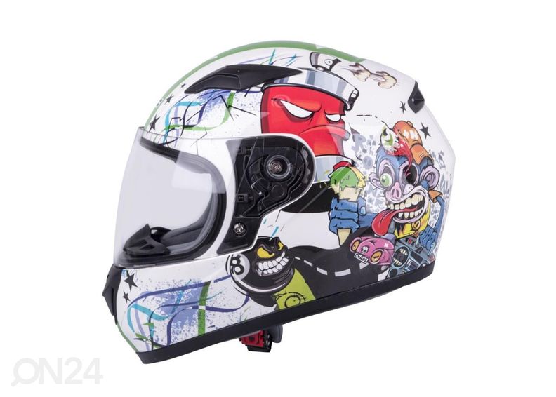 Mootorratta kiiver lastele Helmet W-TEC suurus M 49-50 cm suurendatud