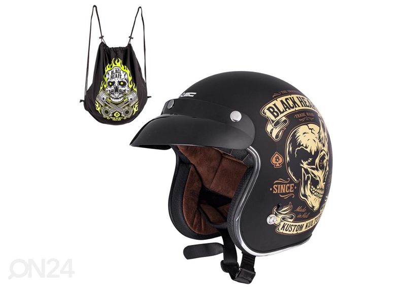 Mootorratta kiiver W-TEC V541 Black Heart suurendatud