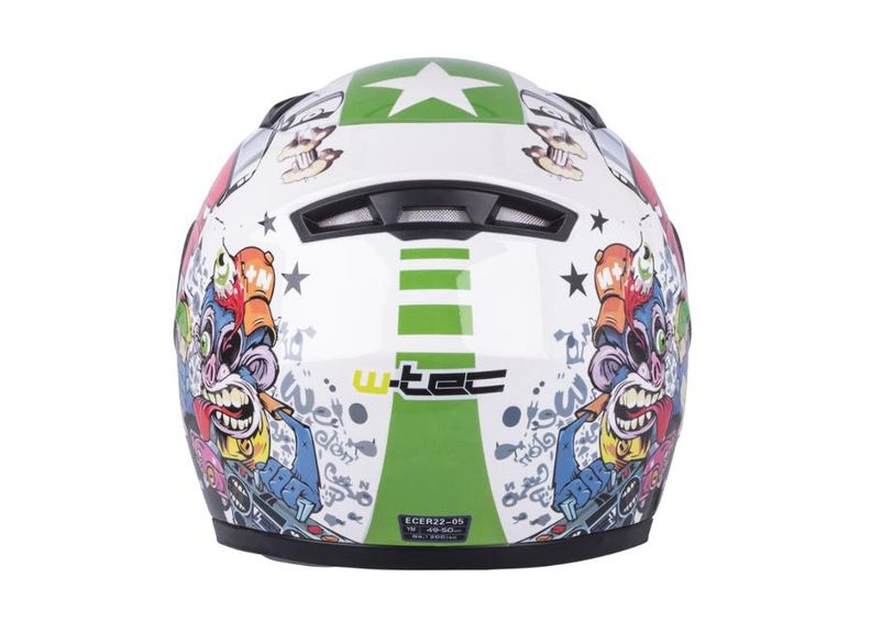 Mootorrattakiiver lastele Helmet W-TEC suurendatud