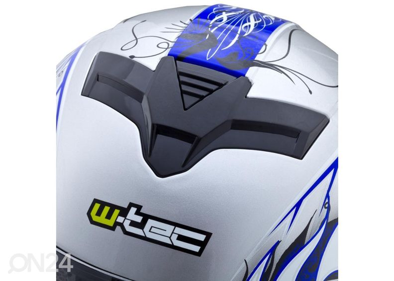 Mootorrattakiiver W-TEC V105 must-roosa suurendatud