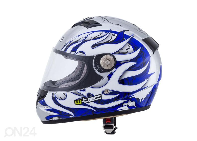 Mootorrattakiiver W-TEC V105 must-roosa suurendatud