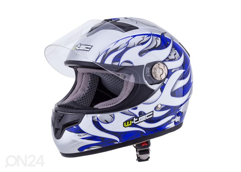 Mootorrattakiiver W-TEC V105 must-roosa suurendatud