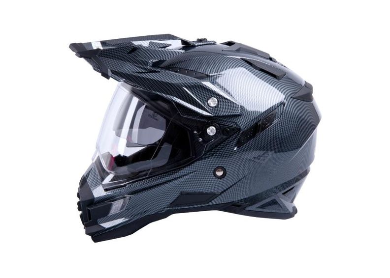Motokrossi kiiver Carbon Look W-TEC suurendatud