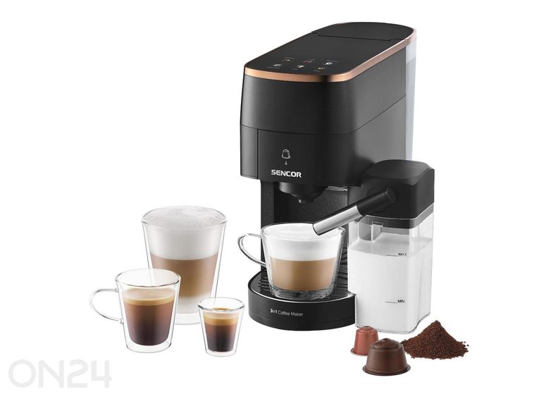 Multi-kapsel 3in1 kohvimasin Marco Polo Sencor SCC3000BK suurendatud