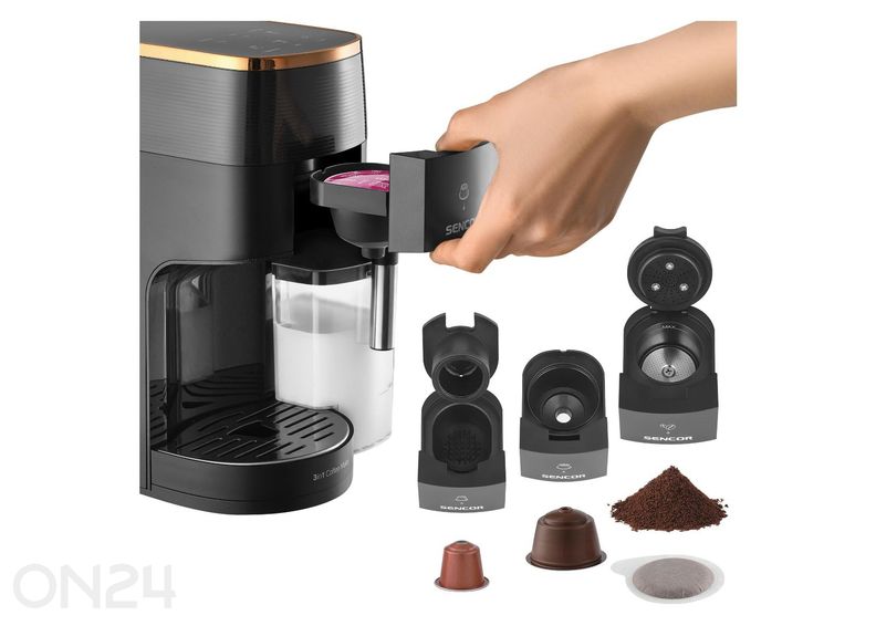 Multi-kapsel 3in1 kohvimasin Marco Polo Sencor SCC3000BK suurendatud