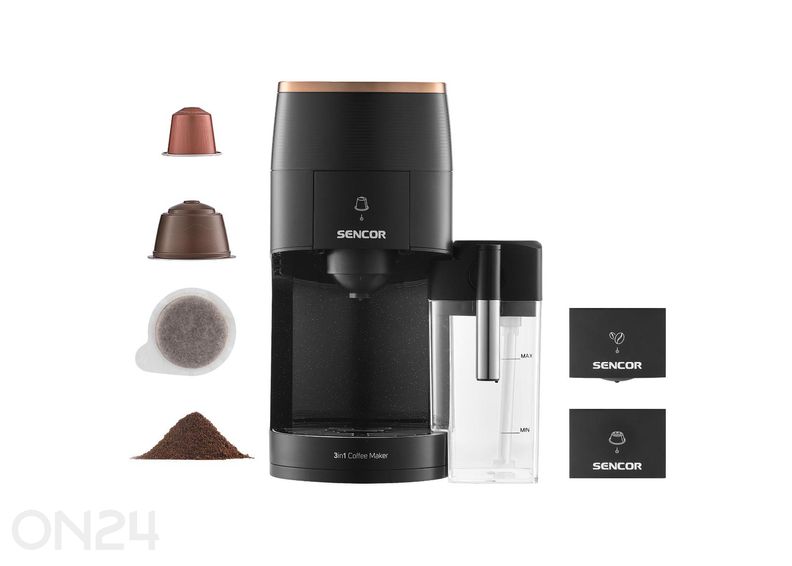 Multi-kapsel 3in1 kohvimasin Marco Polo Sencor SCC3000BK suurendatud