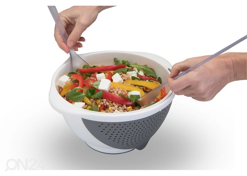 Multifunktsionaalne kauss eemaldatava sõelaga Drainbowl suurendatud