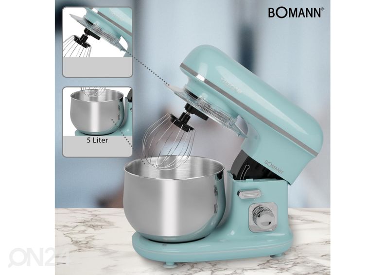 Multifunktsionaalne mikser 5 L Bomann KM6030CBM mündiroheline suurendatud