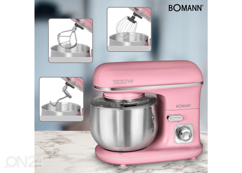 Multifunktsionaalne mikser 5 L Bomann KM6030CBP roosa suurendatud