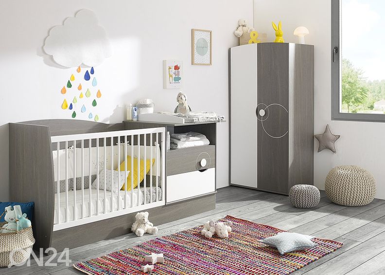 Multifunktsionaalne voodikomplekt Oscar 60x120 cm suurendatud