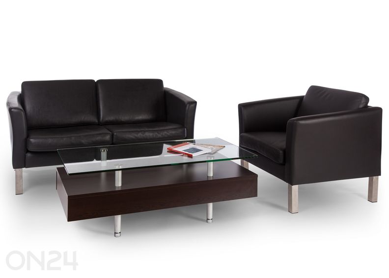 Nahast 2-kohaline diivan Boss suurendatud