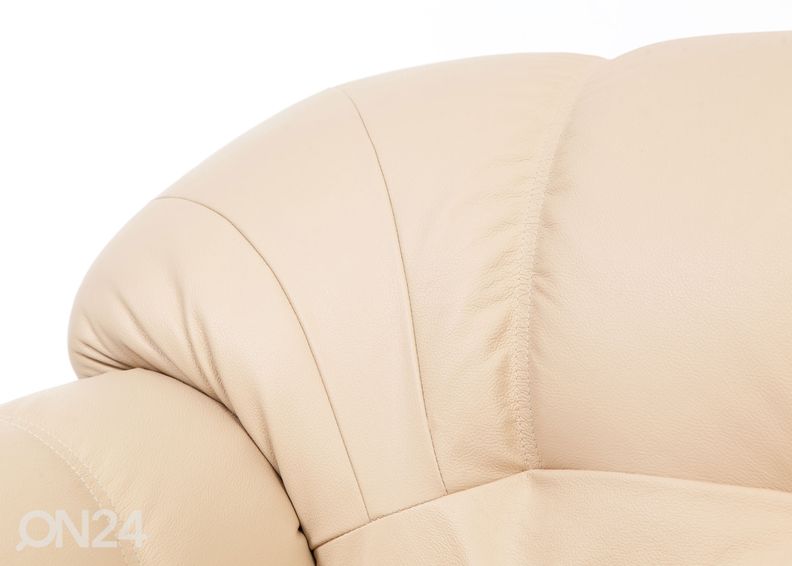 Nahast 3-kohaline diivan Rosa suurendatud