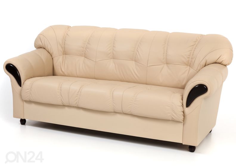 Nahast 3-kohaline diivan Rosa suurendatud