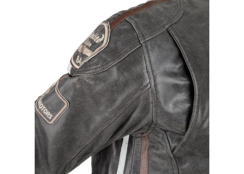 Nahast mootorratta jakk meestele W-TEC Buffalo Cracker suurendatud