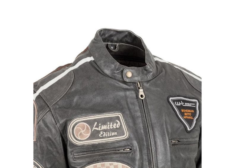 Nahast mootorratta jakk meestele W-TEC Buffalo Cracker suurendatud