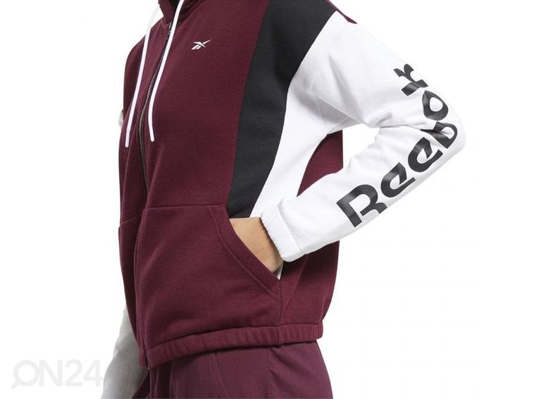 Naiste dressipluus Reebok Te Linear Logo Fl F Maroon W FU2189 suurendatud