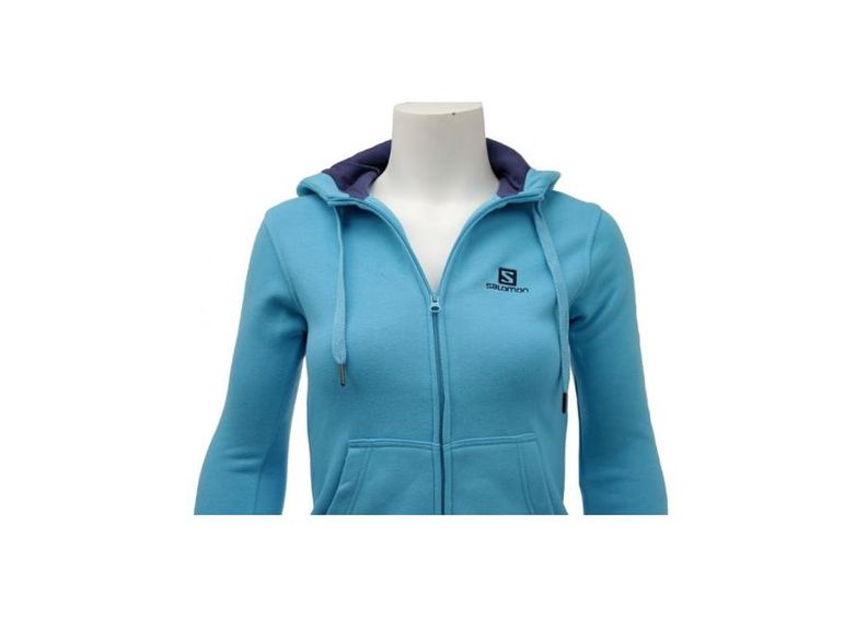 Naiste dressipluus Salomon Logo FZ Hoodie W 353486 suurendatud