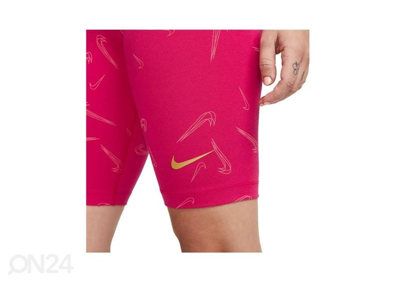 Naiste lühikesed treeningpüksid Nike NSW Printed Bike suurendatud