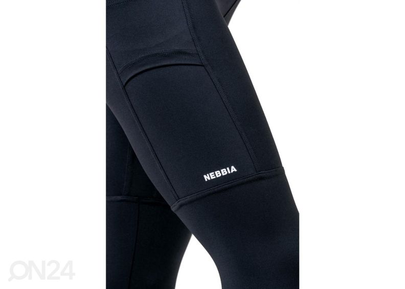 Naiste pikad treeningretuusid Nebbia High Waist Fit&Smart 505 must suurusM suurendatud