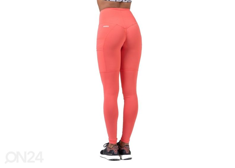 Naiste pikad treeningretuusid Nebbia High Waist Fit&Smart 505 must suurusM suurendatud