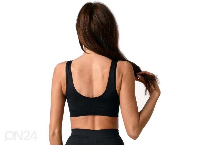 Naiste spordirinnahoidja Boco Wear Black Plain suurendatud
