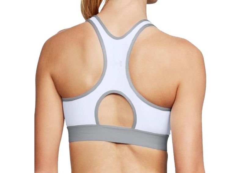 Naiste spordirinnahoidja Under Armour Mid Keyhole W 1307196-100 suurendatud