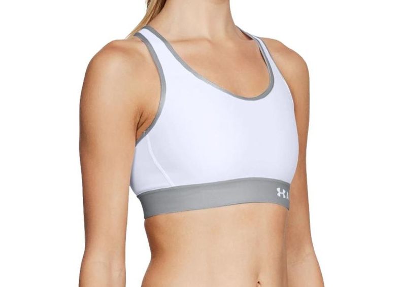 Naiste spordirinnahoidja Under Armour Mid Keyhole W 1307196-100 suurendatud