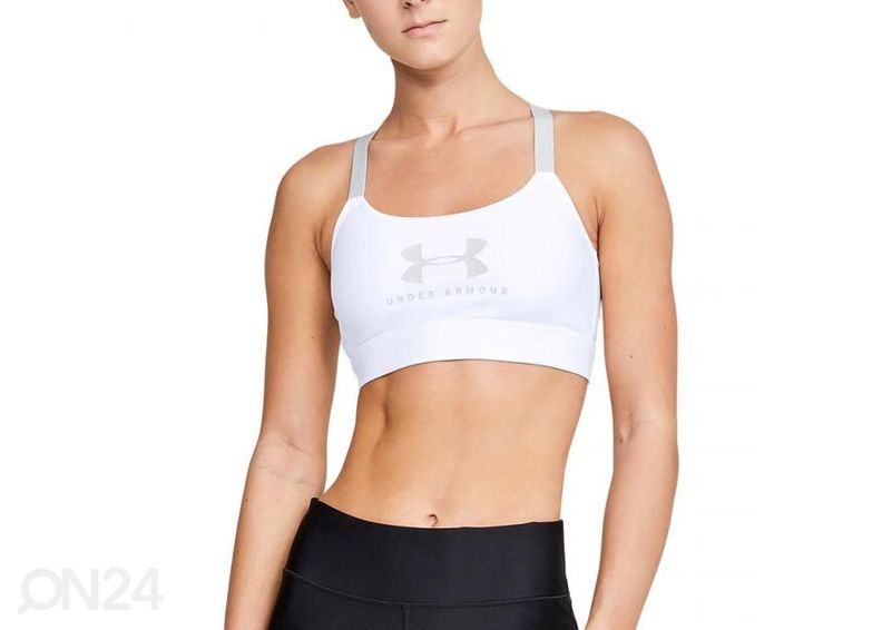 Naiste spordirinnahoidja Under Armour Mid Sportstyle Graphic W 1351998 100 suurendatud
